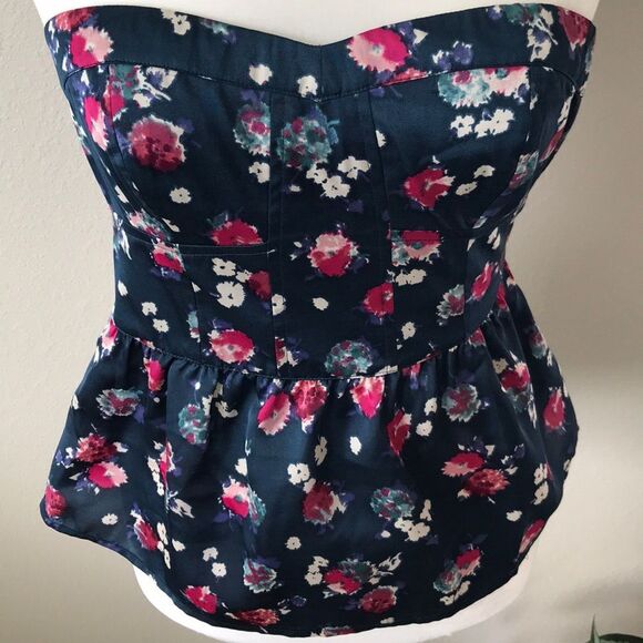 American Eagle floral strapless top XS - Picture 4 of 9